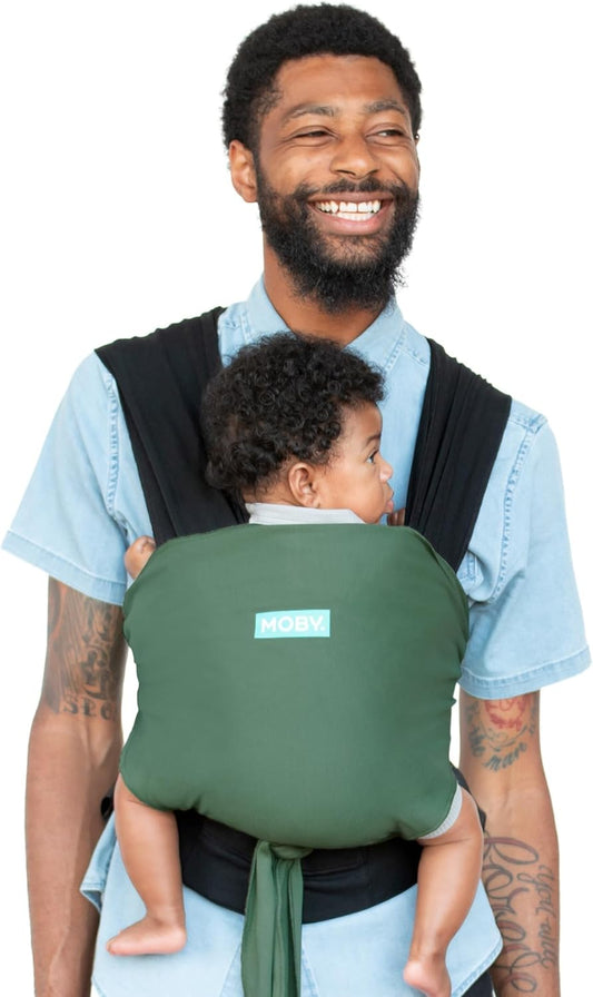 Easy-Wrap Carrier | Baby Carrier and Wrap in One for Mothers, Fathers, and Caregivers | Designed for Newborns, Infants, and Toddlers | Holder Can Carry Babies up to 33 Lbs (Olive-Onyx)
