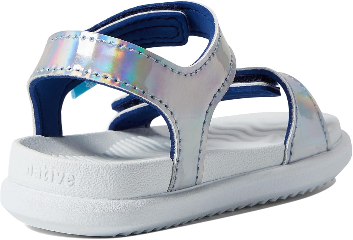 Kids Charley Hologram (Toddler) Flat Sandals for Kids - Metallic Synthetic Upper, Man Made Outsole, and round Toe