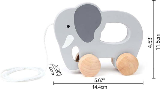 - Elephant Wooden Push and Pull Toy
