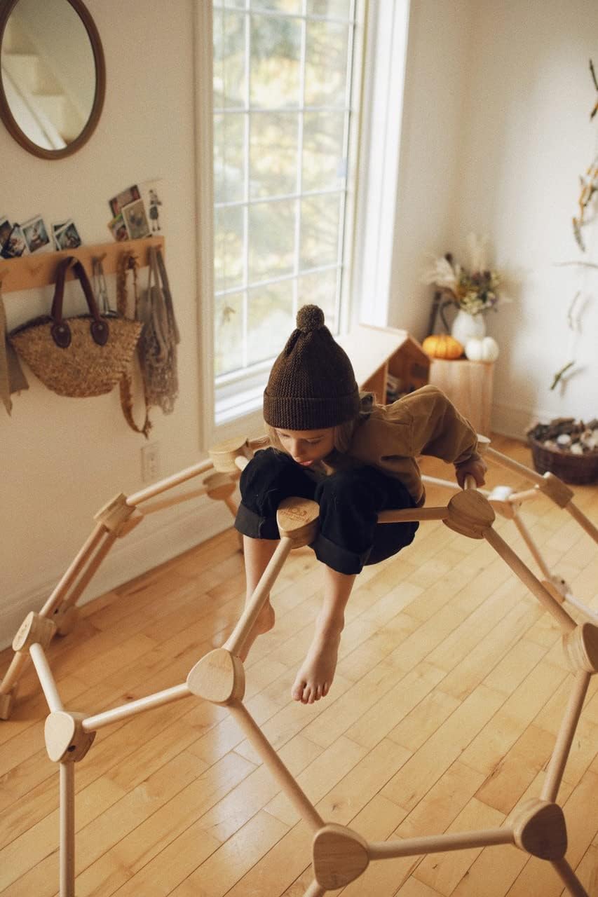 Pikler Bamboo Climbing Dome for Toddlers & Kids | Helps Develop Balance & Coordination Skills | Ages 12 Months+