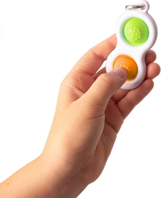 Simpl Dimpl - Simple Dimple - Orange/Lime - Popping Fidget Keychain