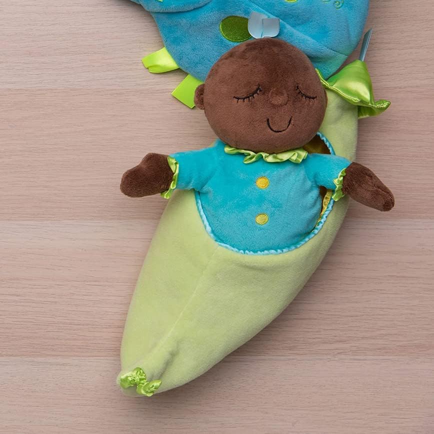 Snuggle Pod Sweet Pea Brown First Baby Doll with Cozy Sleep Sack for Ages 6 Months and Up