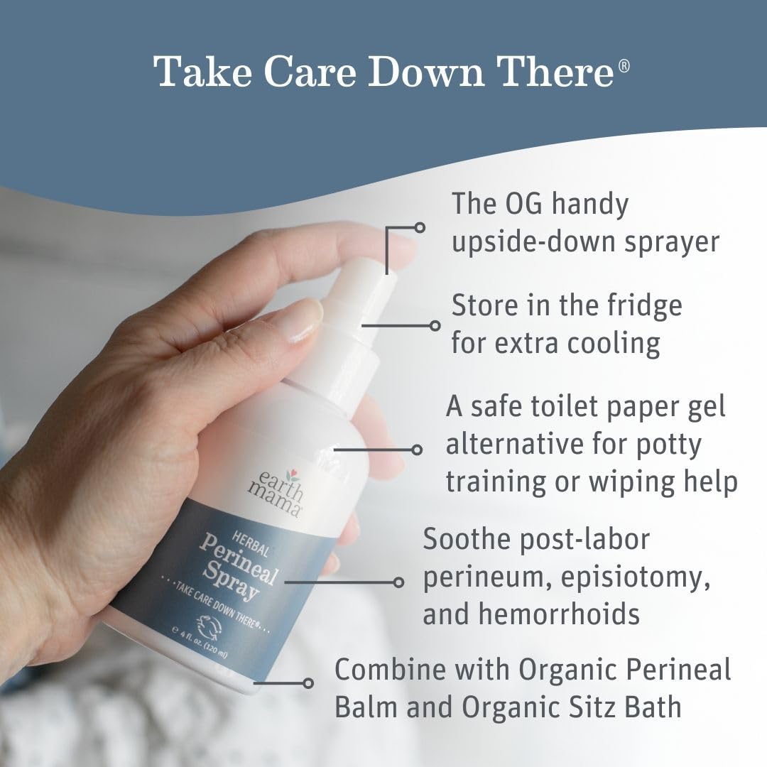 Postpartum Recovery Kit, Take Care down There® Trifecta with Organic Perineal Balm, Sitz Bath & Herbal Peri Spray, 3-Piece Set