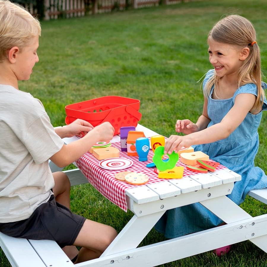 Pretendables Picnic Basket Set - Pretend Playset with Storage, 3+