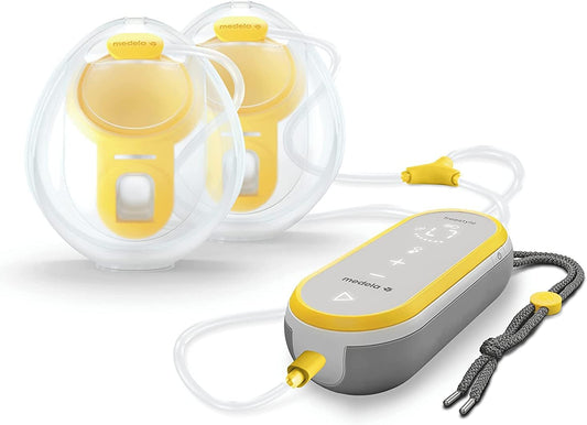Freestyle Flex Breast Pump with Bonus 100 Breast Milk Storage Bags, Closed System Quiet Handheld Portable Double Electric Breastpump, Mobile Connected Smart Pump with Touch Screen LED Display