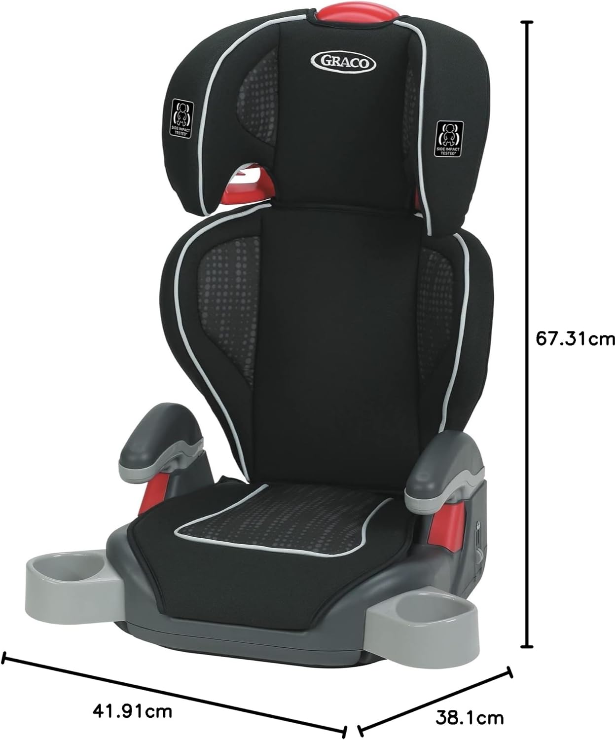 Turbobooster Highback Booster Seat, 2-In-1 Car Seat, Highback to Backless Booster, Lennon