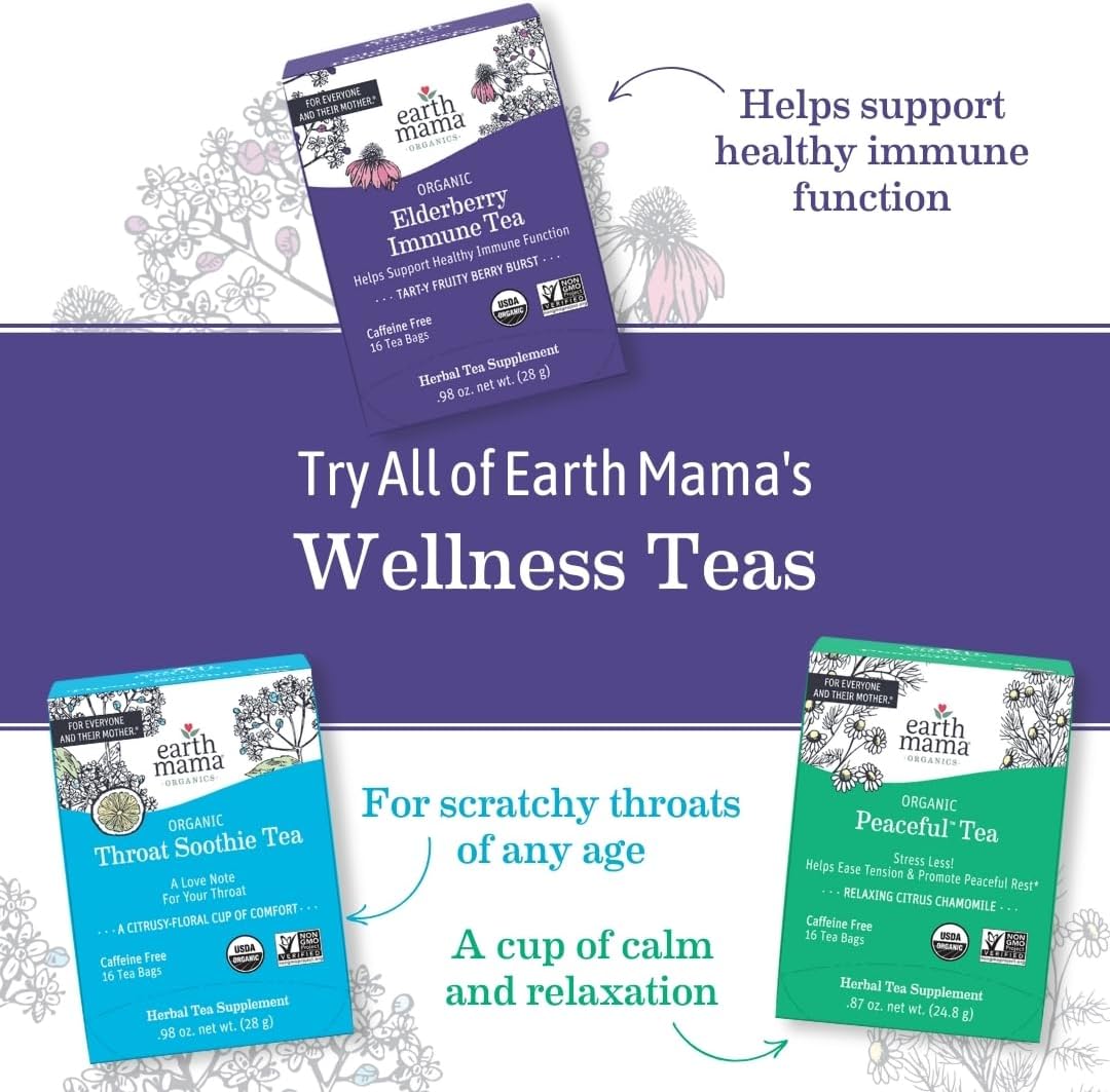 Organic Third Trimester Tea for Pregnancy Comfort and Childbirth Preparation, 16-Count