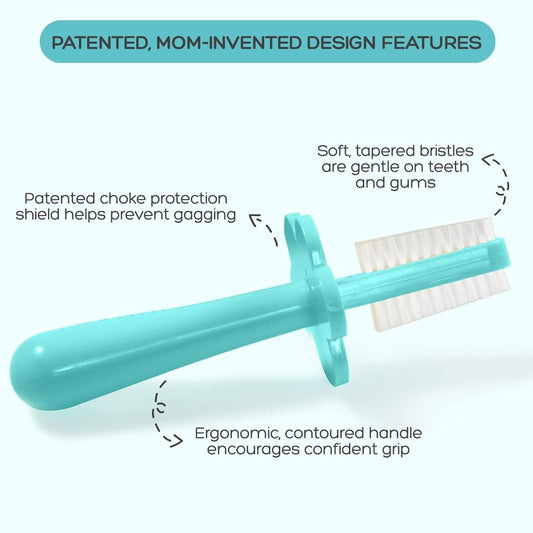 Baby Toothbrush Finger, Infant Toothbrush, Toddler Toothbrush, Baby Finger Toothbrush, Bpa-Free & Phthalate-Free, 1 Pack, Teal