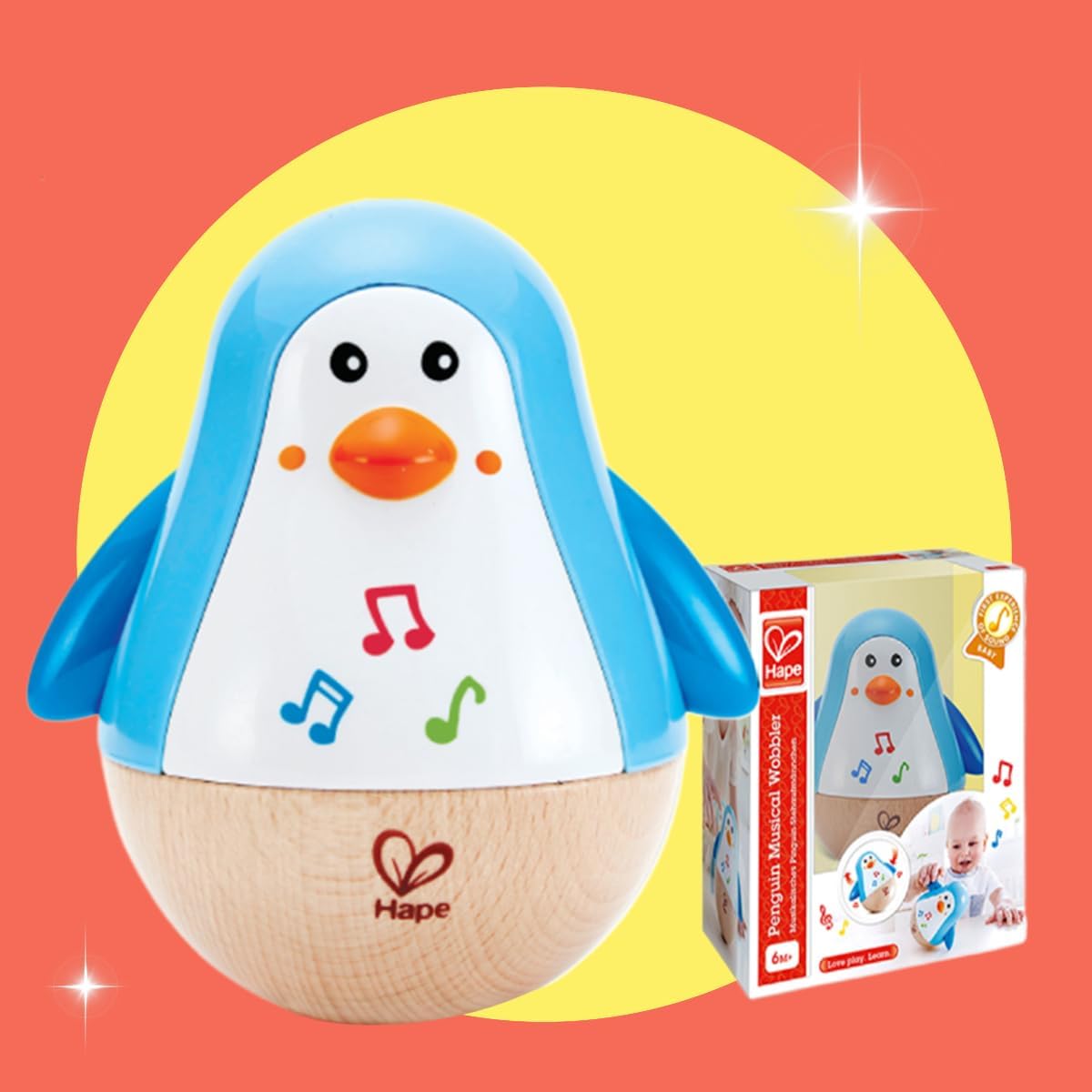 Wobbling Melody Penguin Musical Instrument, Multicolor, 5'' X 2''