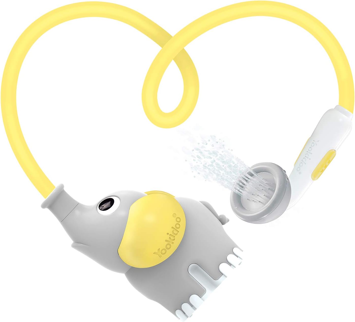 - Elephant Baby Bath Shower Head - Yellow - Suitable for Newborns, Infants, and Toddlers - Can Be Used as a Bath Toy - Compact and Portable - from Birth - 40214