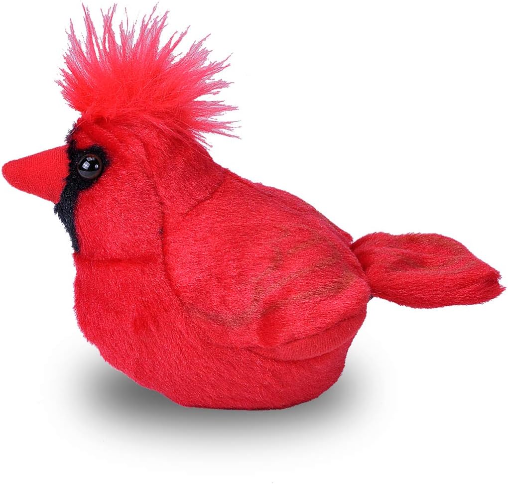 18221 Audubon Birds Northern Cardinal Plush with Authentic Bird Sound, Stuffed Animal, Bird Toys for Kids and Birders