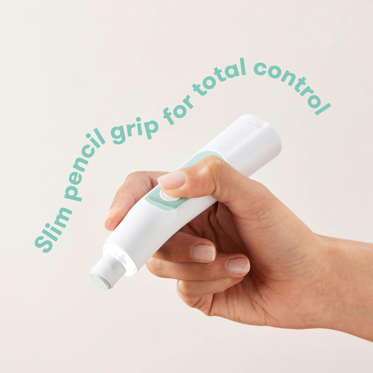 Electric Nail Buffer | Safe + Easy Baby Nail File, Baby Nail Clippers + Nail Trimmer Kit for Newborn, Toddler, Children'S Fingernails/Toenails, 4 Buffer Pads, LED Light, Storage Case, White