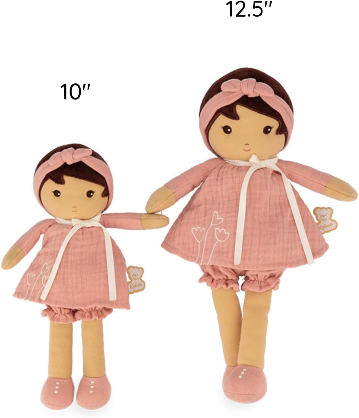 - My First Tendresse Doll Amandine 32 Cm - Polyester Soft Plush Toy for Babies and Girls - with Multilingual Gift Box - Pink - from Birth - K200005.