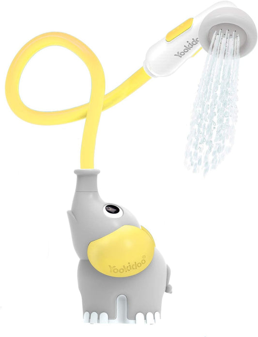 - Elephant Baby Bath Shower Head - Yellow - Suitable for Newborns, Infants, and Toddlers - Can Be Used as a Bath Toy - Compact and Portable - from Birth - 40214