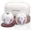 M5 Hands-Free Wearable Breast Pump, Double-Sealed Flange for Baby-Like Comfort, 3 Modes & 9 Suction Levels, Portable Electric Pump – 24Mm, 2-Pack, Gray