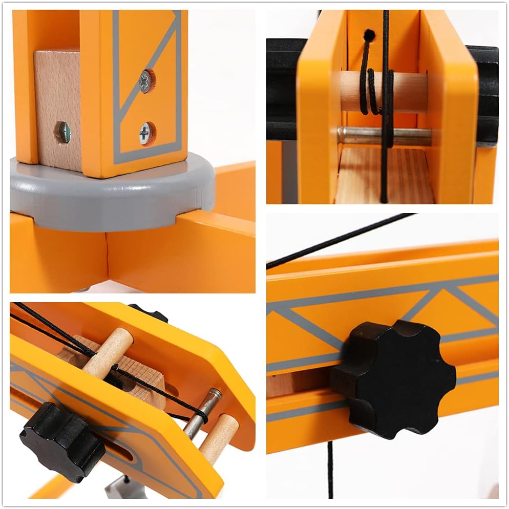 Crane Lift Kid'S Wooden Construction Toys Set