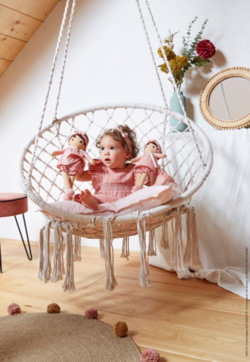 - My First Tendresse Doll Amandine 32 Cm - Polyester Soft Plush Toy for Babies and Girls - with Multilingual Gift Box - Pink - from Birth - K200005.
