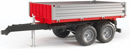 02019 Tipping Trailer Accessory with Hitch for Farm Tractors, Construction & Forestry Trucks, Realistic Foldable Side Walls, 1:16 Scale