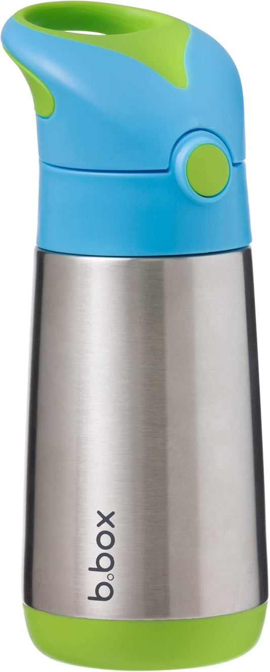 12 Oz Insulated Water Bottle: Keeps Drinks Cold up to 8 Hours, Warm up to 6 Hours. Triple Wall Stainless Steel Kids Water Bottle W/Free Flow Silicone Straw Top. Leakproof & Dishwasher Safe