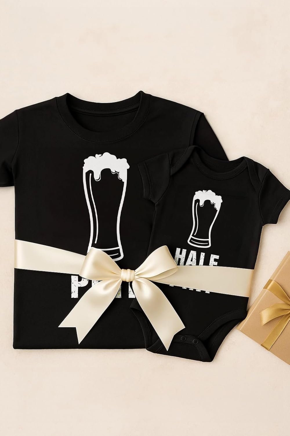 Pint & Half Matching Shirts - Funny Father and Baby Outfit - Gift for New Dads - Fathers Day Shirt Bodysuit
