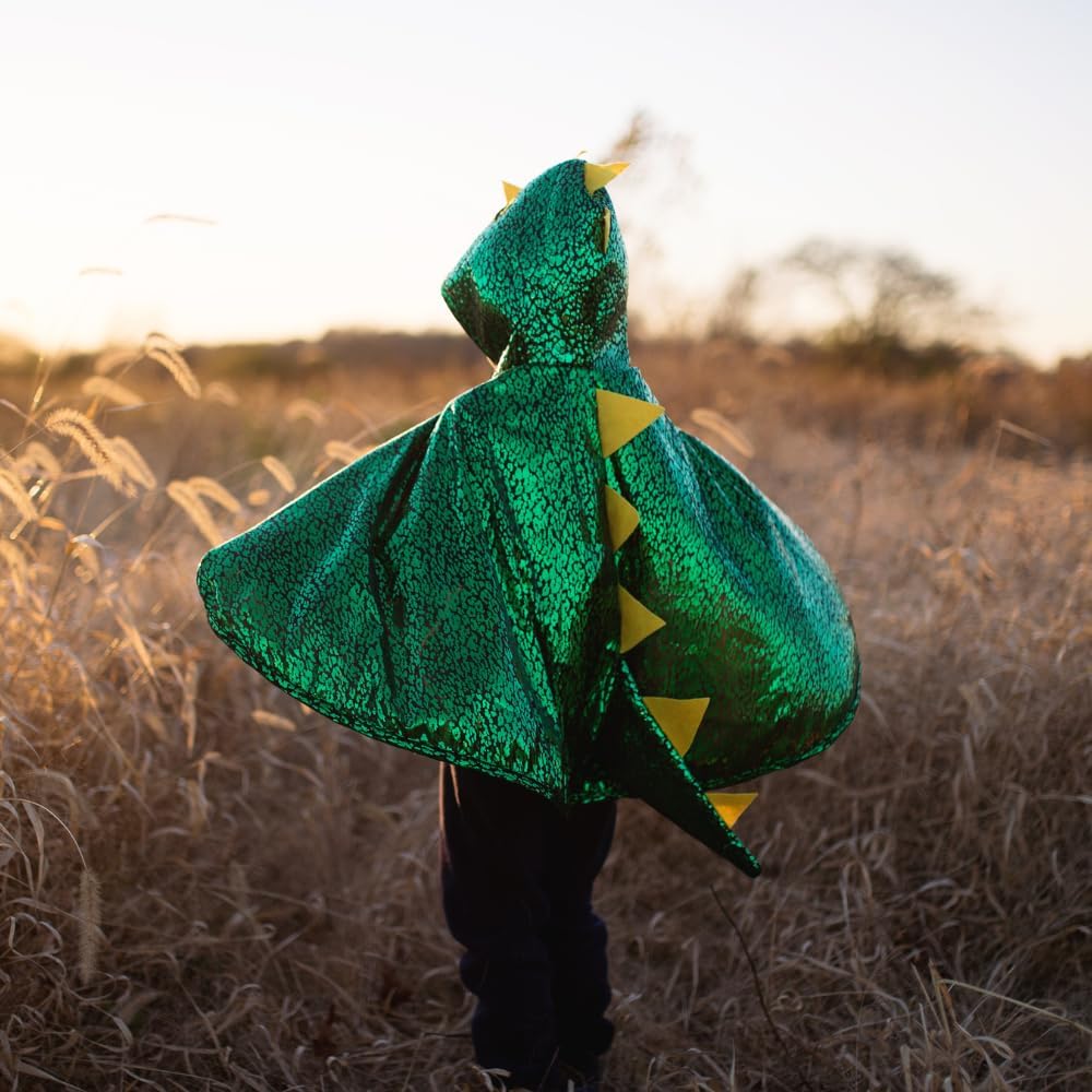 53062, Dragon Toddler Cape, Green/Metallic, US Size 2-3T