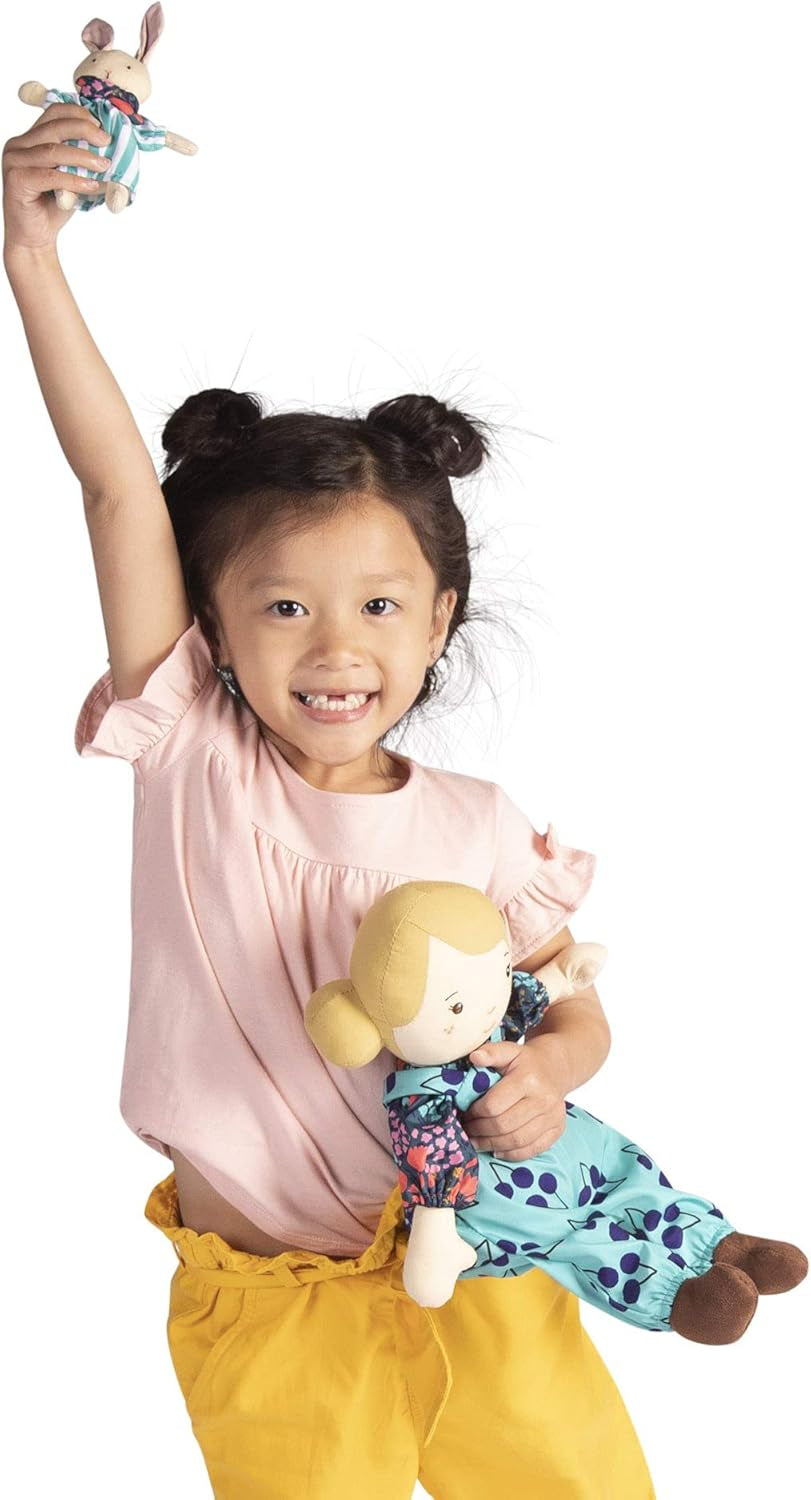 Playdate Friends Ollie Machine Washable and Dryer Safe 14 Inch Doll with Companion Stuffed Animal