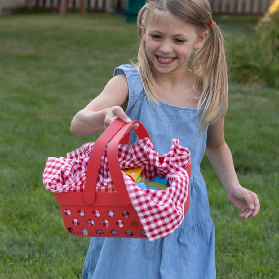 Pretendables Picnic Basket Set - Pretend Playset with Storage, 3+