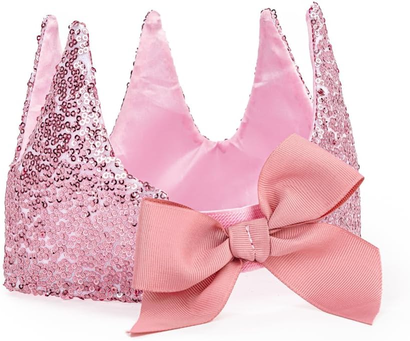 Precious Pink Sequins Crown