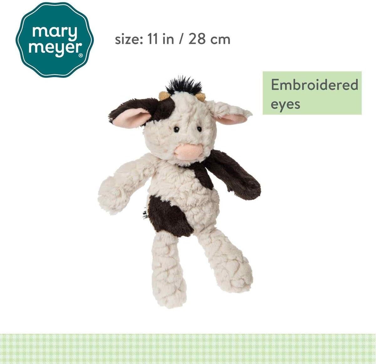 - Putty Nursery Stuffed Plush Animal Toy - Soft, Huggable Plushie for Babies, Toddlers, & Kids - Cow 11"