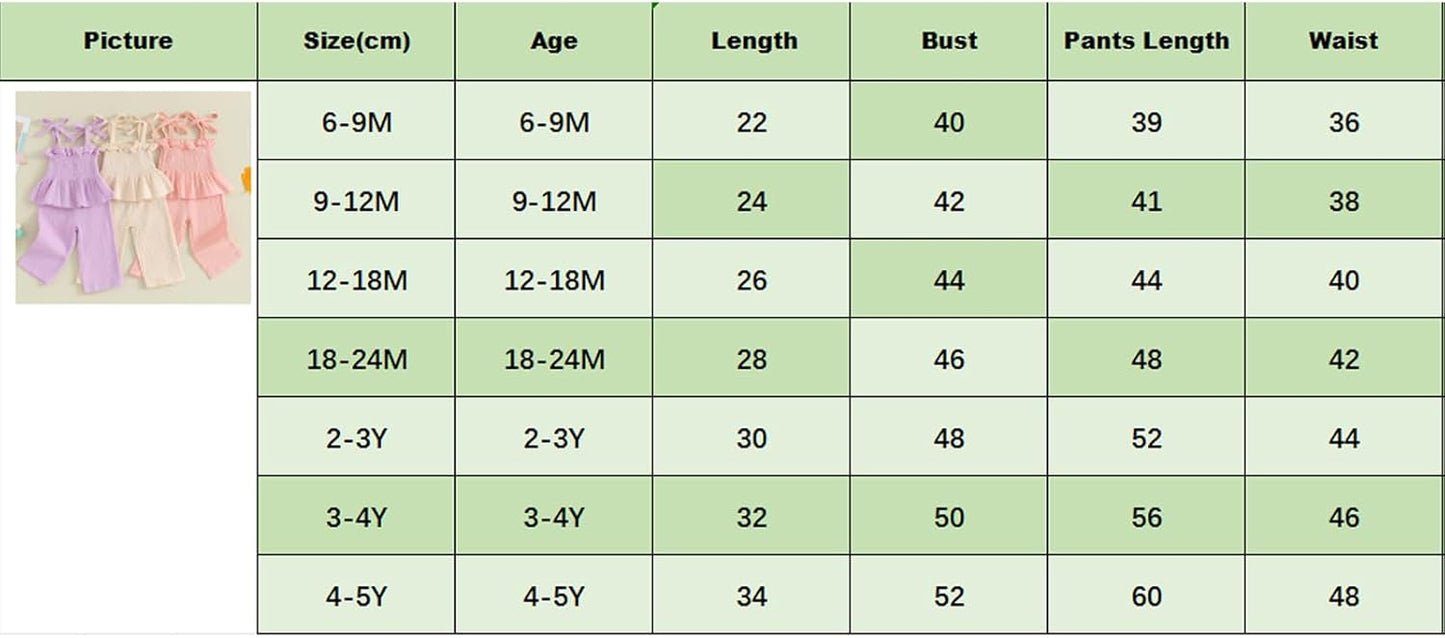 Toddler Baby Girls' 2Pcs Outfits Solid Color Sleeveless Tunic Top Boho Linen Pants Set Girls Summer Clothes