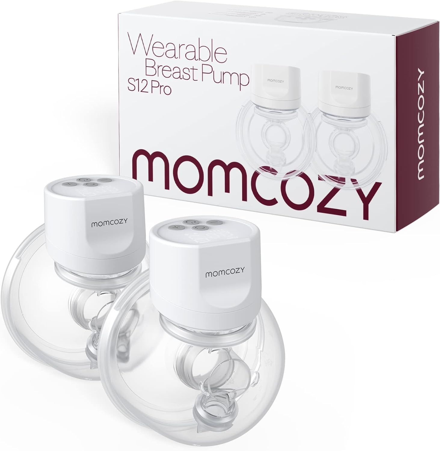 Hands-Free Breast Pump S12 Pro Wearable, Double Wireless Pump with Comfortable Doublefit Flange, 3 Modes & 9 Levels Electric Pump Portable, 24Mm, 2 Pack