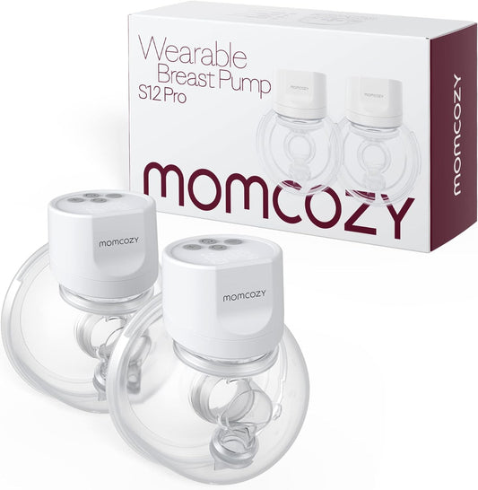 Hands-Free Breast Pump S12 Pro Wearable, Double Wireless Pump with Comfortable Doublefit Flange, 3 Modes & 9 Levels Electric Pump Portable, 24Mm, 2 Pack