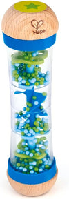 Beaded Raindrops | Mini Wooden Musical Shake & Rattle Rainmaker Toy, Blue, Model Number: E0328B,L: 2, W: 2, H: 7.9 Inch