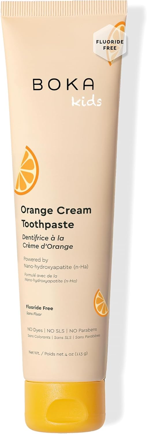 Fluoride Free Toothpaste, Nano Hydroxyapatite, Training Toothpaste - Orange Cream Flavor, 4 Fl Oz (113G) 1Pk