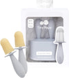 Tiny Pops (Pewter) - Popsicle Mold Set with Wands for Infants 4 Months + - Two Pack - Baby Essentials