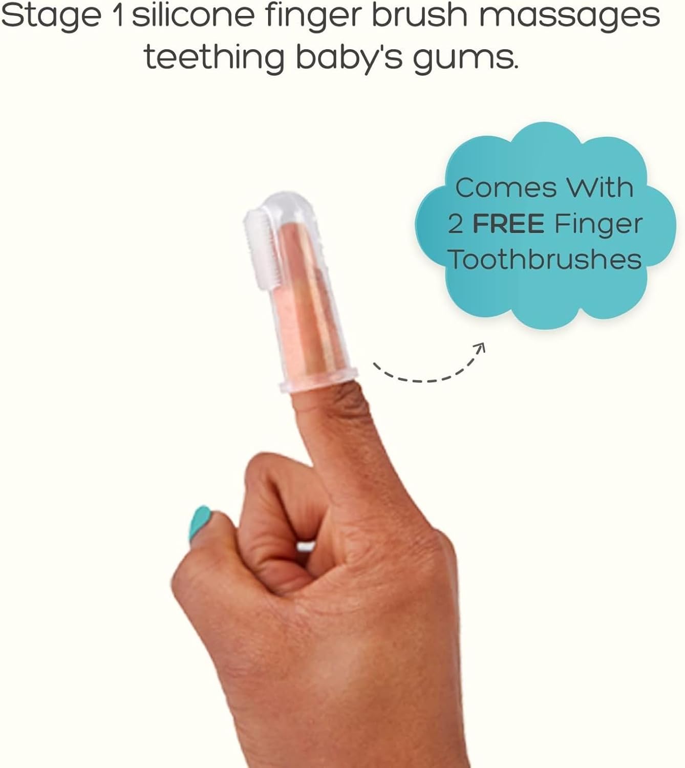 Baby Toothbrush Double Sided - Training Finger Toothbrush for Toddler Infant, Bpa-Free & Phthalate-Free for Baby & Toddler, 2 Pack, Mint and Blush