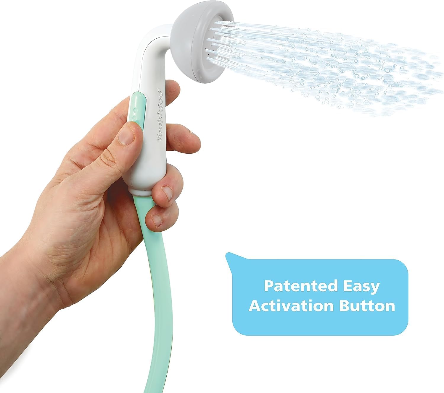 - Elephant Baby Bath Shower Head - Teal - Suitable for Newborns, Infants, and Toddlers - Can Be Used as a Bath Toy - Compact and Portable - from Birth – 40212