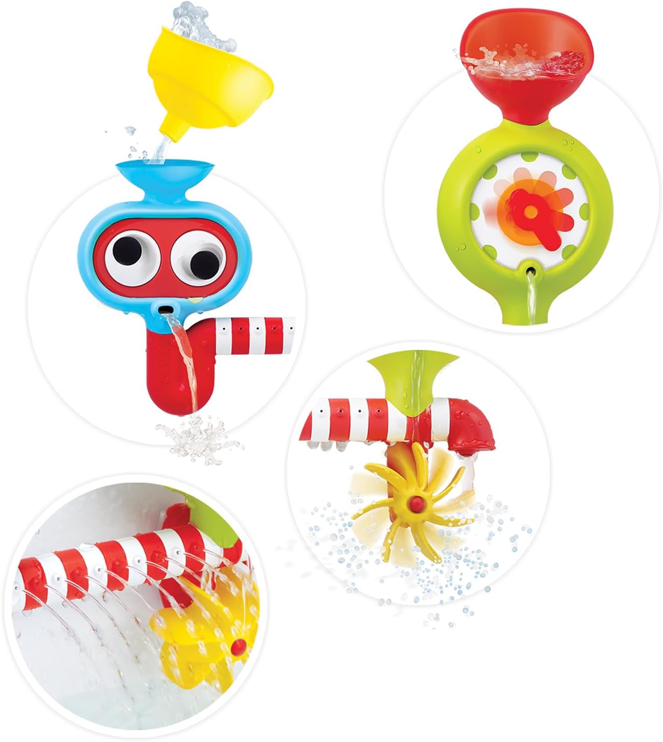Baby Bath Toy - Spin 'N' Sprinkle Water Lab - Spinning Gear and Googly Eyes for Toddler or Baby Bath Time Sensory Development - Attaches to Any Size Tub Wall (1-3 Years)