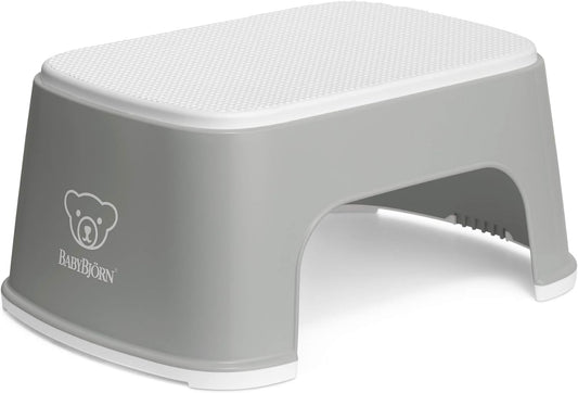 Step Stool, Gray/White