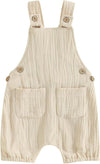 Infant Baby Girl Boy Romper Shorts Linen Sleeveless Jumpsuit Bib Overalls One Piece Outfit Spring Summer Clothes