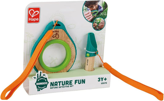 Outdoor Adventure Collection Nature Detective Set Magnifying Glass and Whistle, Green