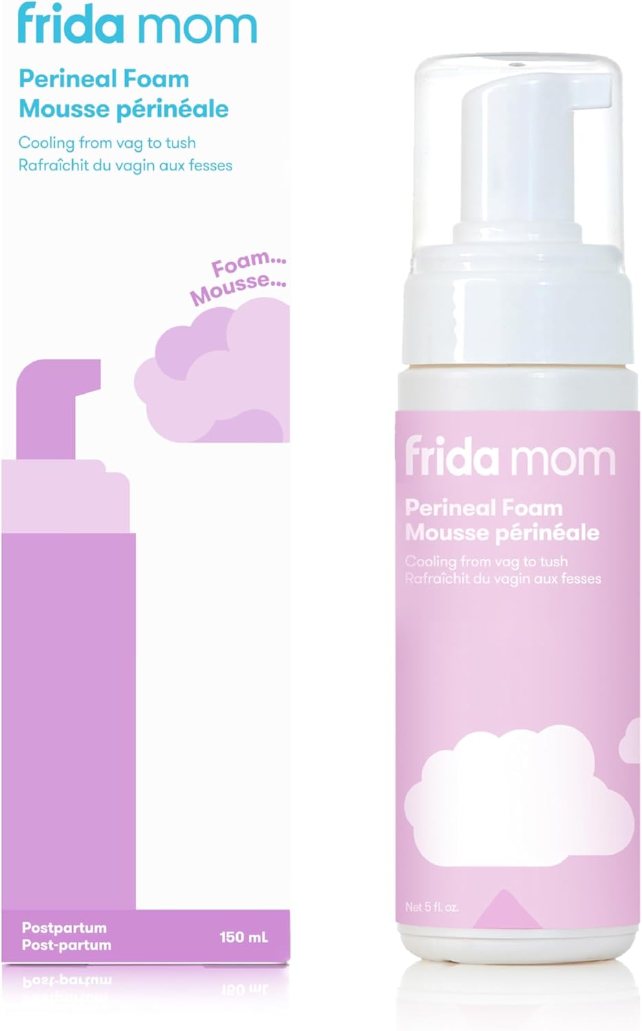 Witch Hazel Perineal Healing Foam for Postpartum Care, Cooling Pain Relief and Hemorrhoid Treatment, 5 Fl Oz