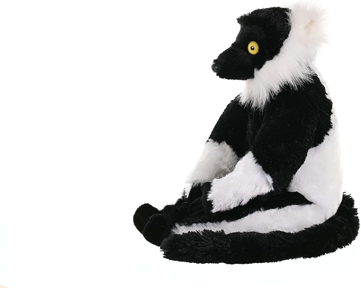 Lemur Plush Stuffed Animal Toy, Gifts for Kids, Black and White, 12 Inches