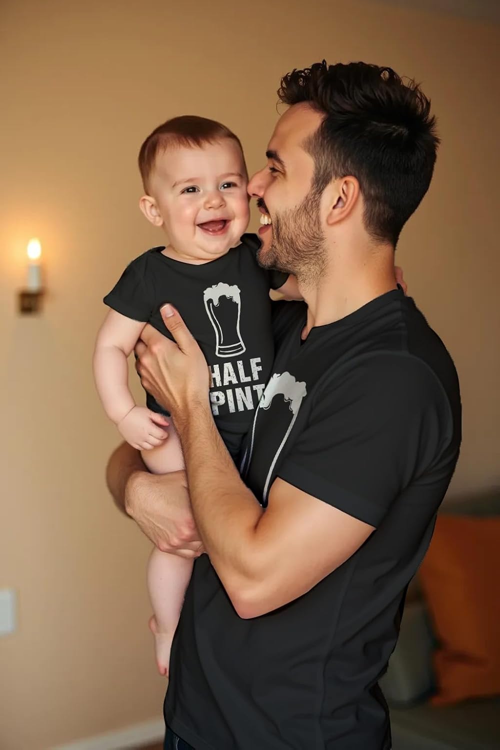 Pint & Half Matching Shirts - Funny Father and Baby Outfit - Gift for New Dads - Fathers Day Shirt Bodysuit