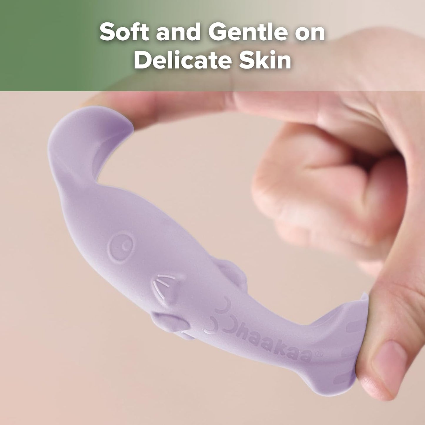 Baby Diaper Cream Spatula, Nomess Dual-Ended Silicone Diaper Rash Cream Applicator with Hygienic Case, Butt Spatula for Baby, Lavender