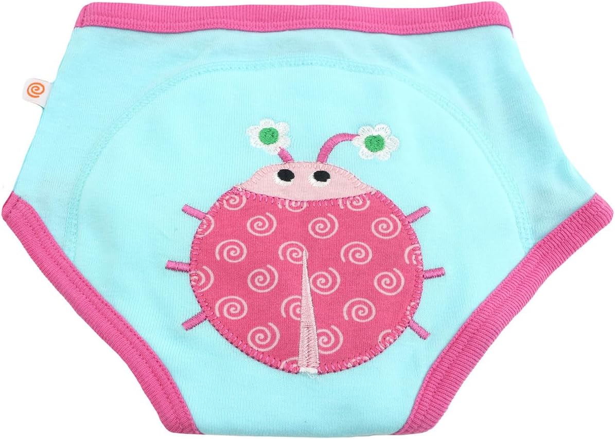 Organic Cotton Potty Training Underwear for Toddlers & Infants – Soft & Absorbent, Reusable Underwear for Boys & Girls, Transition from Diapers Garden Creatures 3T-4T