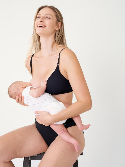 Women’S Inbarely Nursing Bras Wireless Bralette V Neck Seamless No Underwire Maternity Bra for Breastfeeding