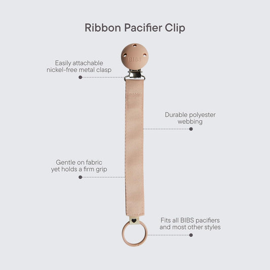 Dummy Clip Tape - Secure Your Baby'S Dummy with a Durable Polyester Ribbon and a Nickel-Free Metal Clip - Compatible with All Dummies