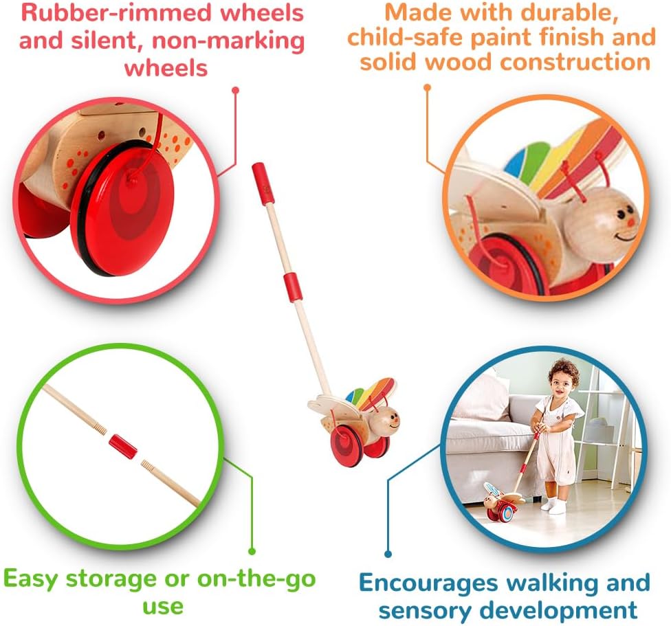 - Butterfly Wooden Push and Pull Toy