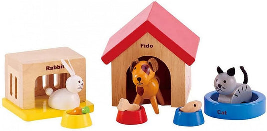 Family Pets Wooden Doll House Animals